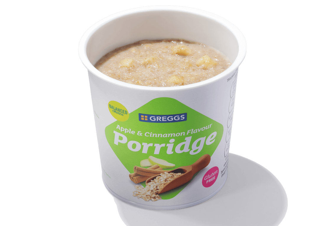 Greggs Apple & Cinnamon Flavour Porridge (Ready to eat)