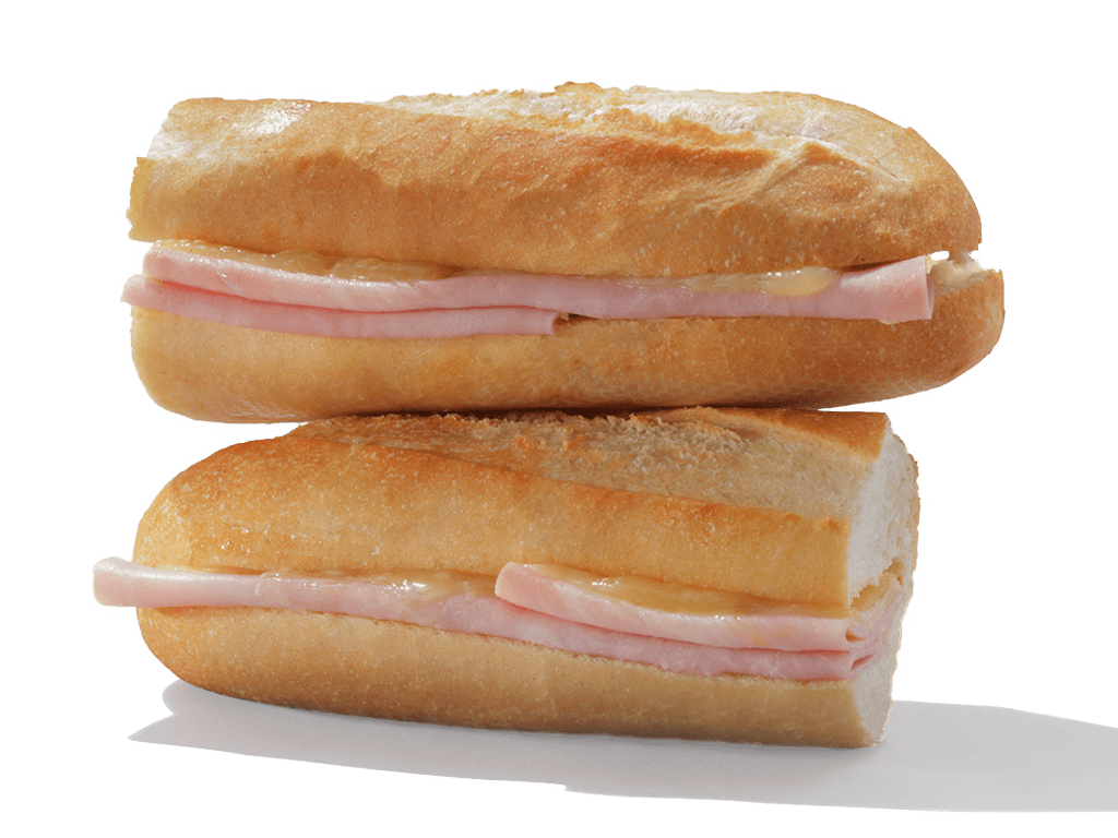 Greggs Hot Ham and Cheese Baguette