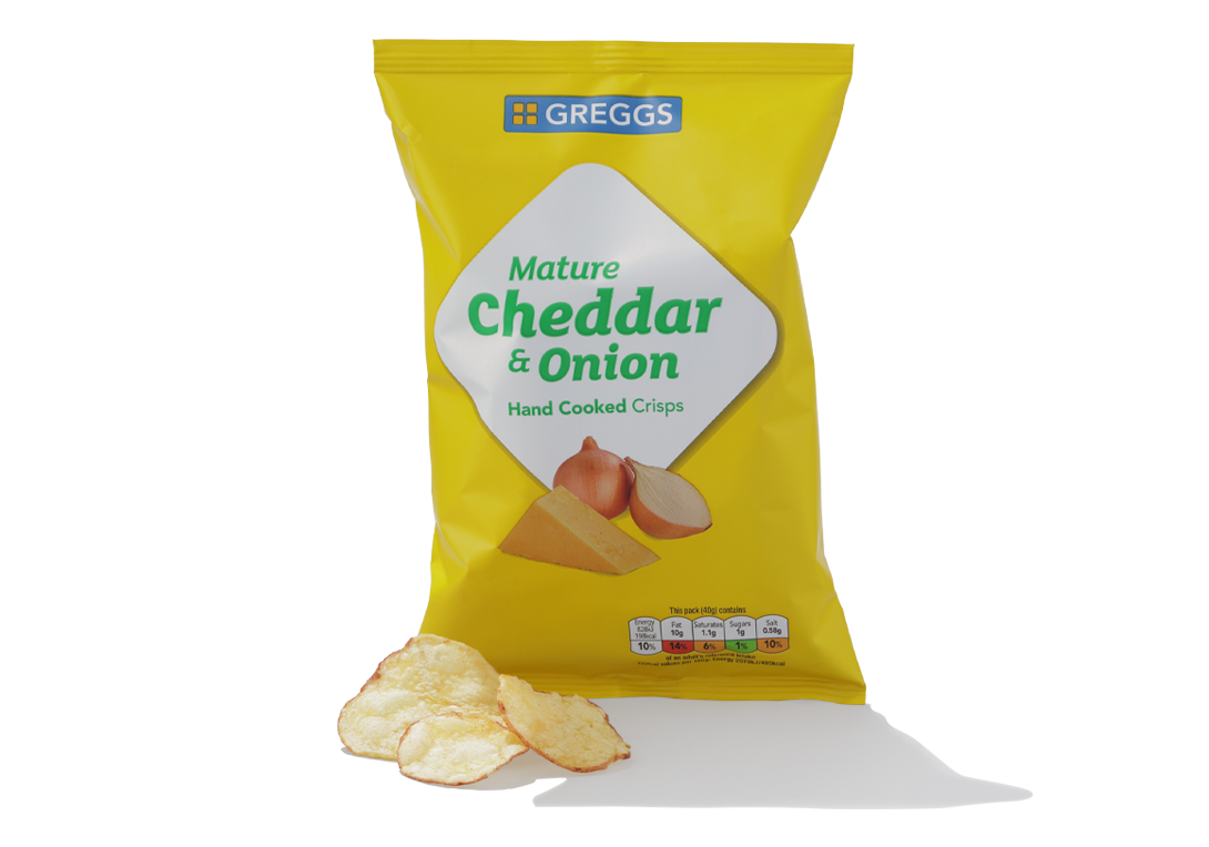 Greggs Mature Cheddar Cheese & Onion Crisps